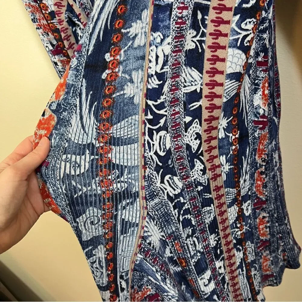 ✨‎ Desigual Women’s Blue Santorini Cactus Print Cardigan Sweater